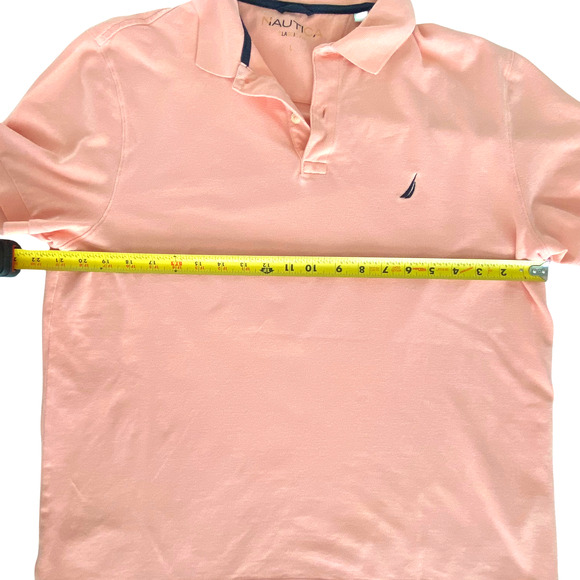 Nautica Polo Shirt Men's Large Light Orange Short Sleeve Collared BRAND NEW - Picture 4 of 4